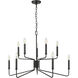 Raven 10 Light 36.1 inch Matte Black Chandelier Ceiling Light